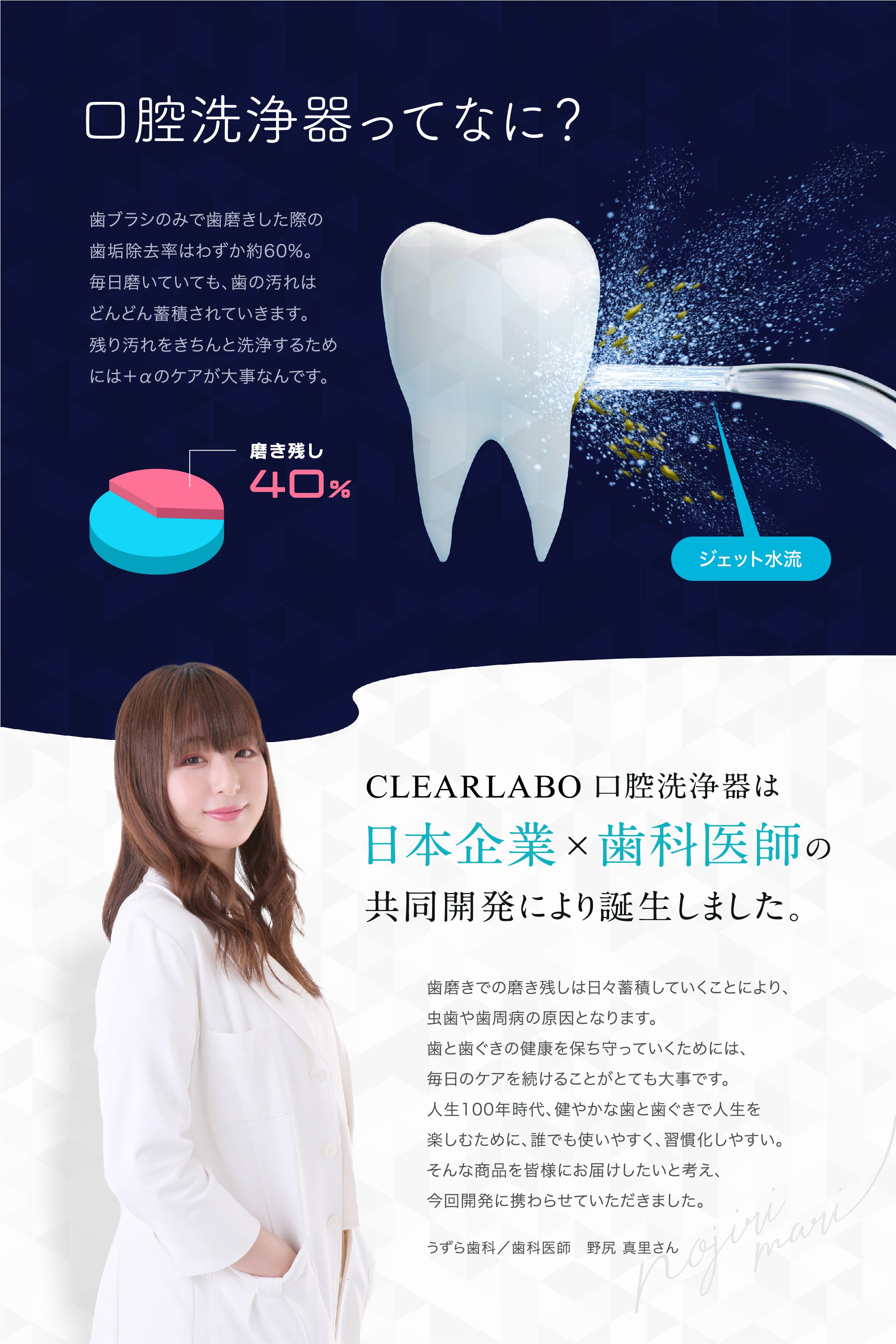 口腔洗浄器 Ocare Clean 歯間マッサージ 3段階 USB充電式 大容量 - 健康
